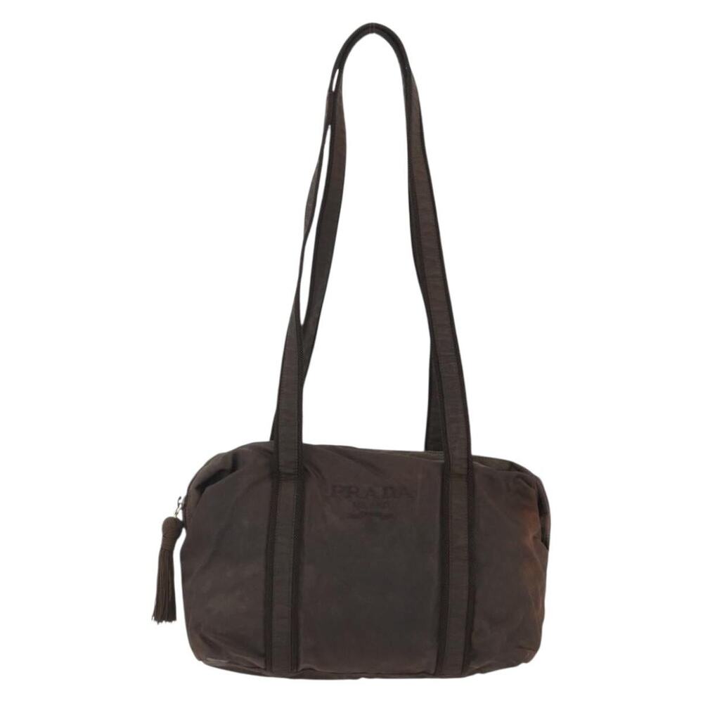 Prada Nylon Shoulder Bag Brown